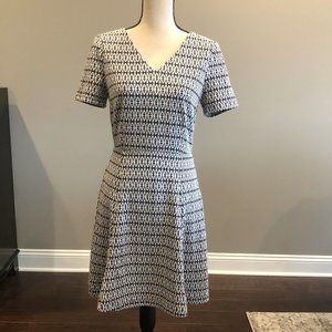NWT Navy and White Short-Sleeve Dress